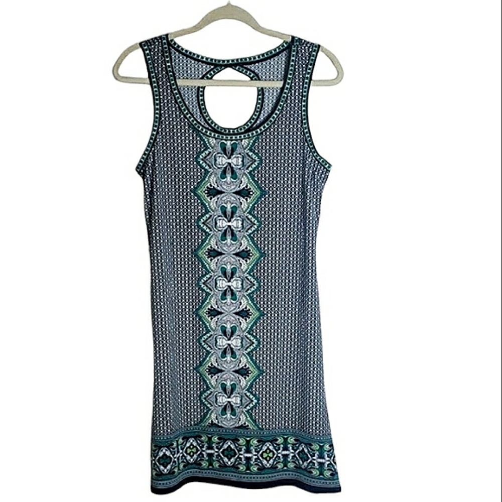 Max Studio Sleeveless Geometric Pattern Midi Dres… - image 1